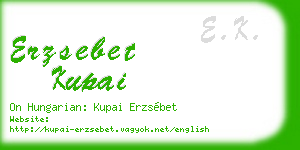 erzsebet kupai business card