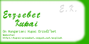 erzsebet kupai business card